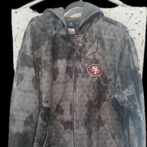 San Francisco 49ers NFL On Field Reebok Full Zip Hooded Jacket Size XL Reebok